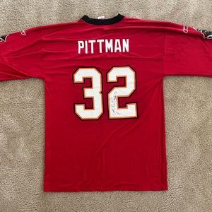Michael Pittman signed Buccaneers rebook jersey mens large